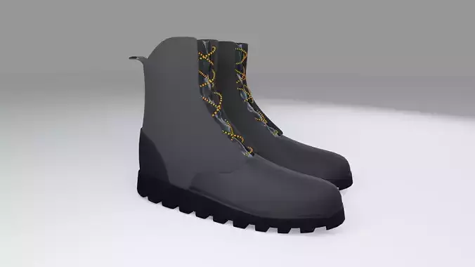 Simple lowpoly military boots