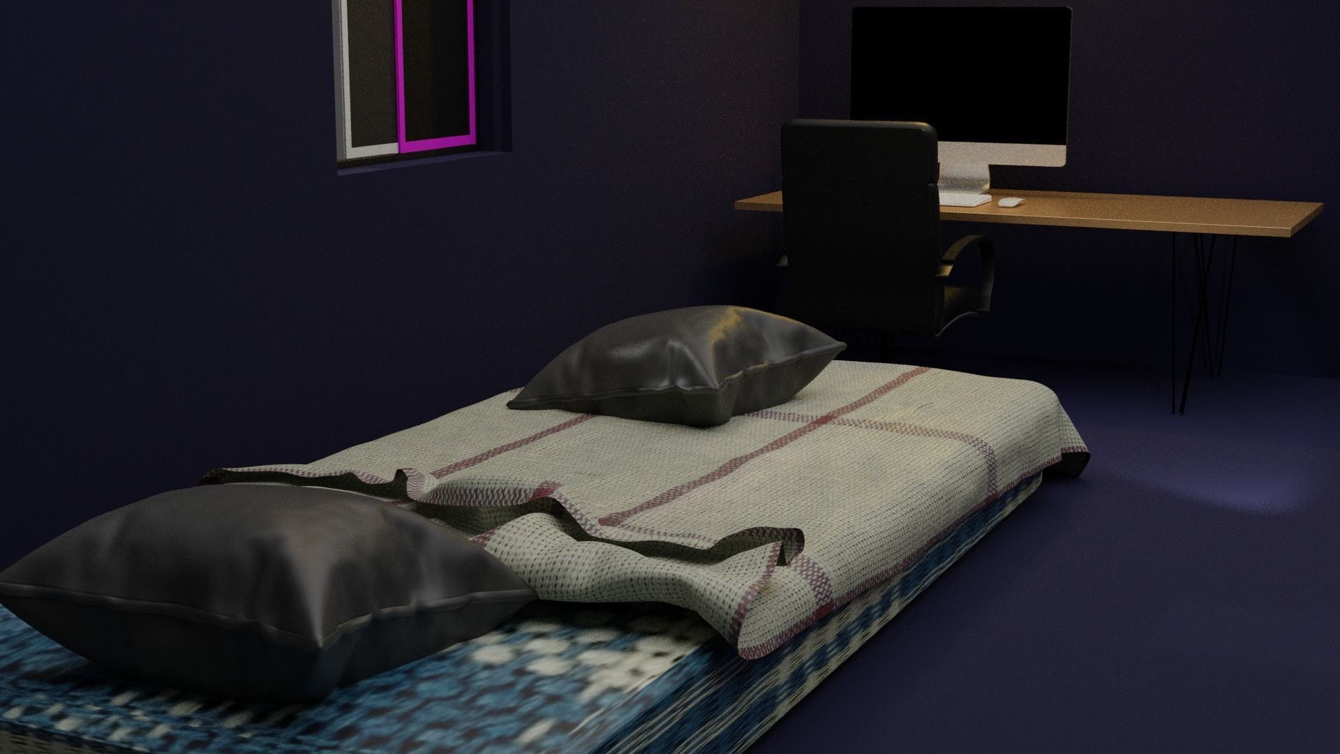 Tiny room Free low-poly 3D model_2