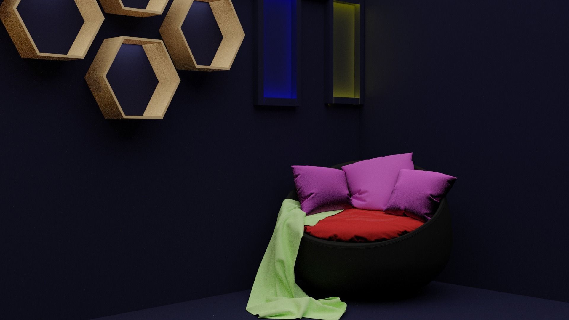 Tiny room Free low-poly 3D model_5