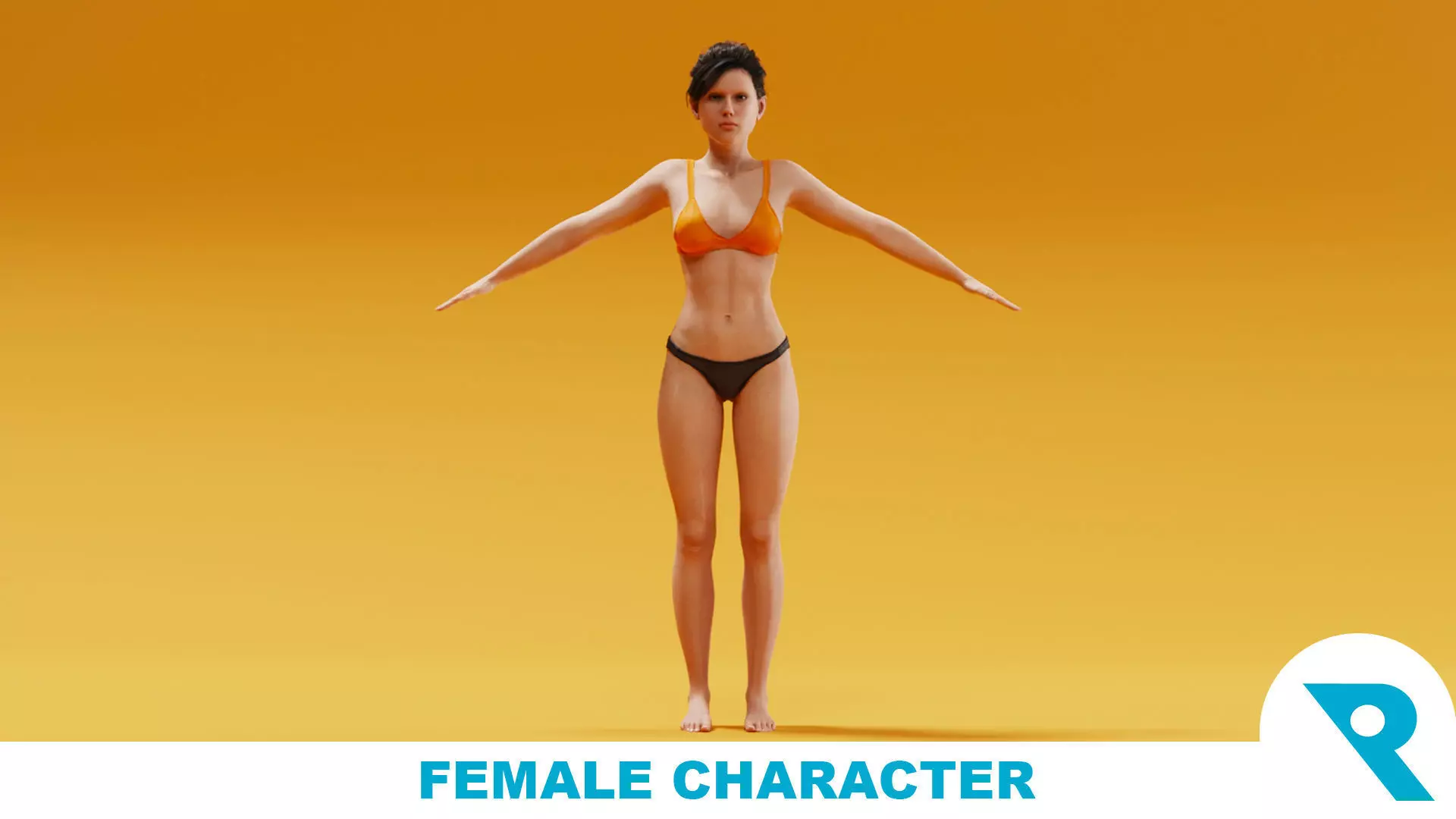 Realistic Female Character - Tania 3D model