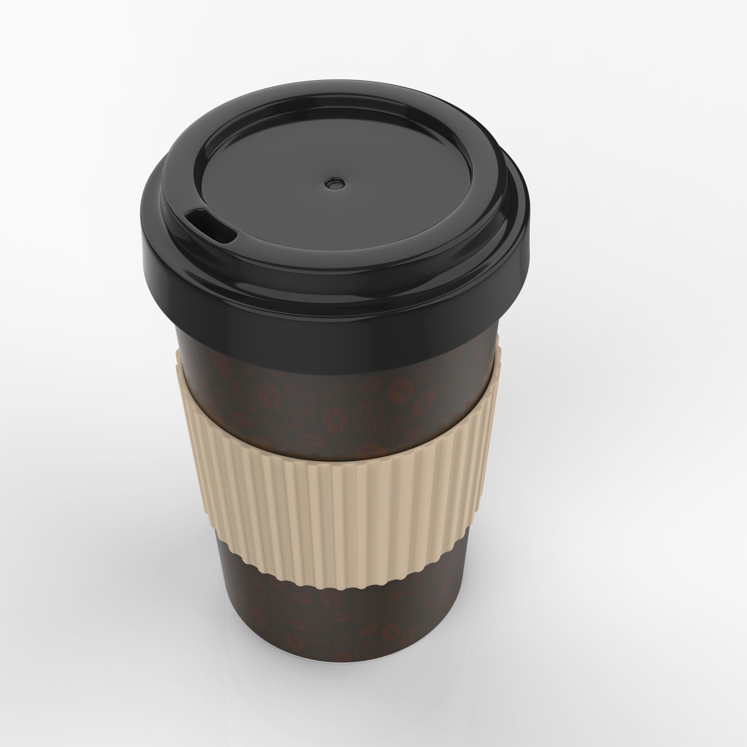 Coffee Mug 3D model with Keyshot file Low-poly 3D model_1