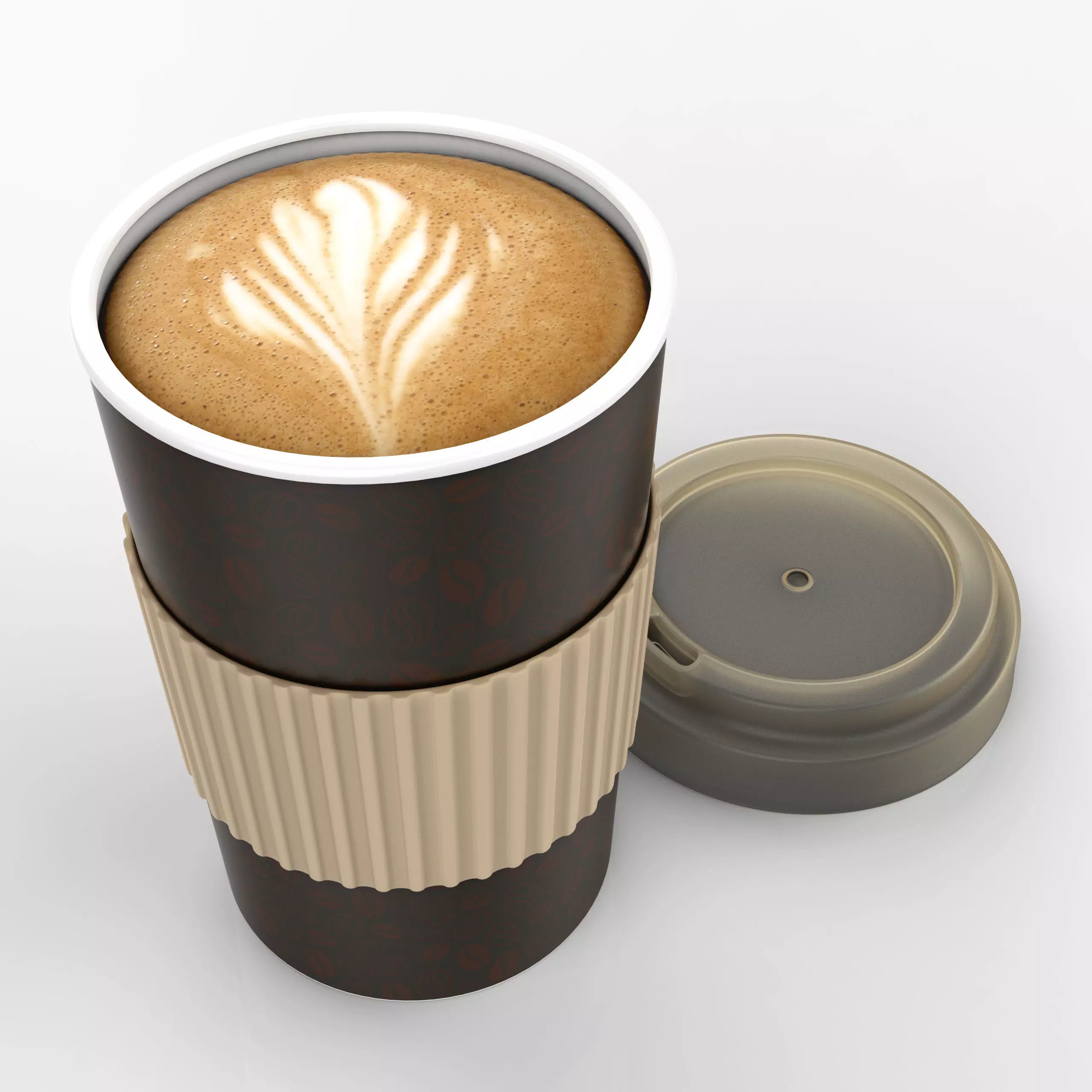 Coffee Mug 3D model with Keyshot file Low-poly 3D model_0