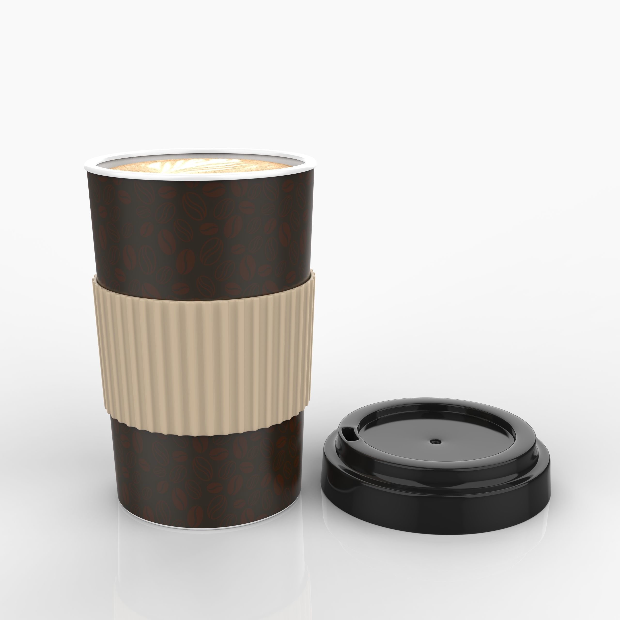 Coffee Mug 3D model with Keyshot file Low-poly 3D model_2