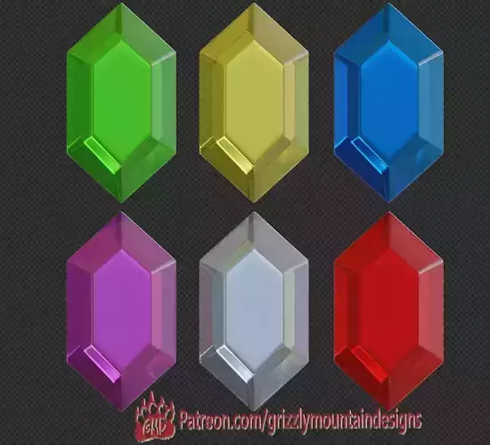 Rupee from the Zelda Video games 3D print model