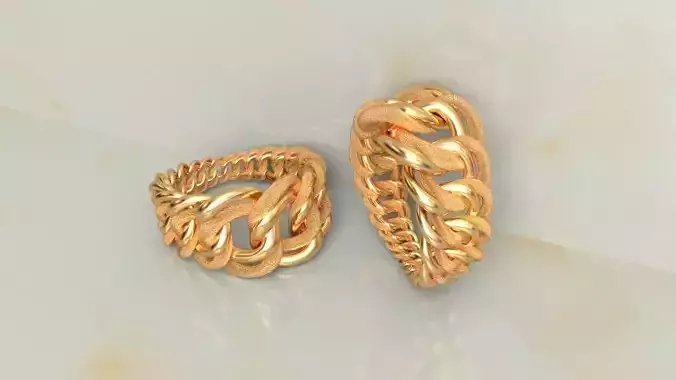 Miami Cuban  Ring 12 mm Wide