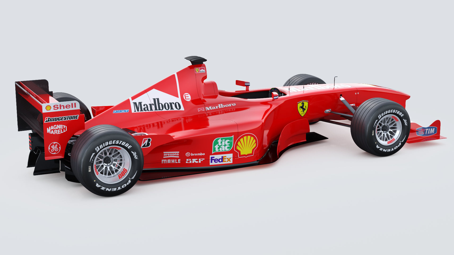 F1 Ferrari F2000 3D model_7