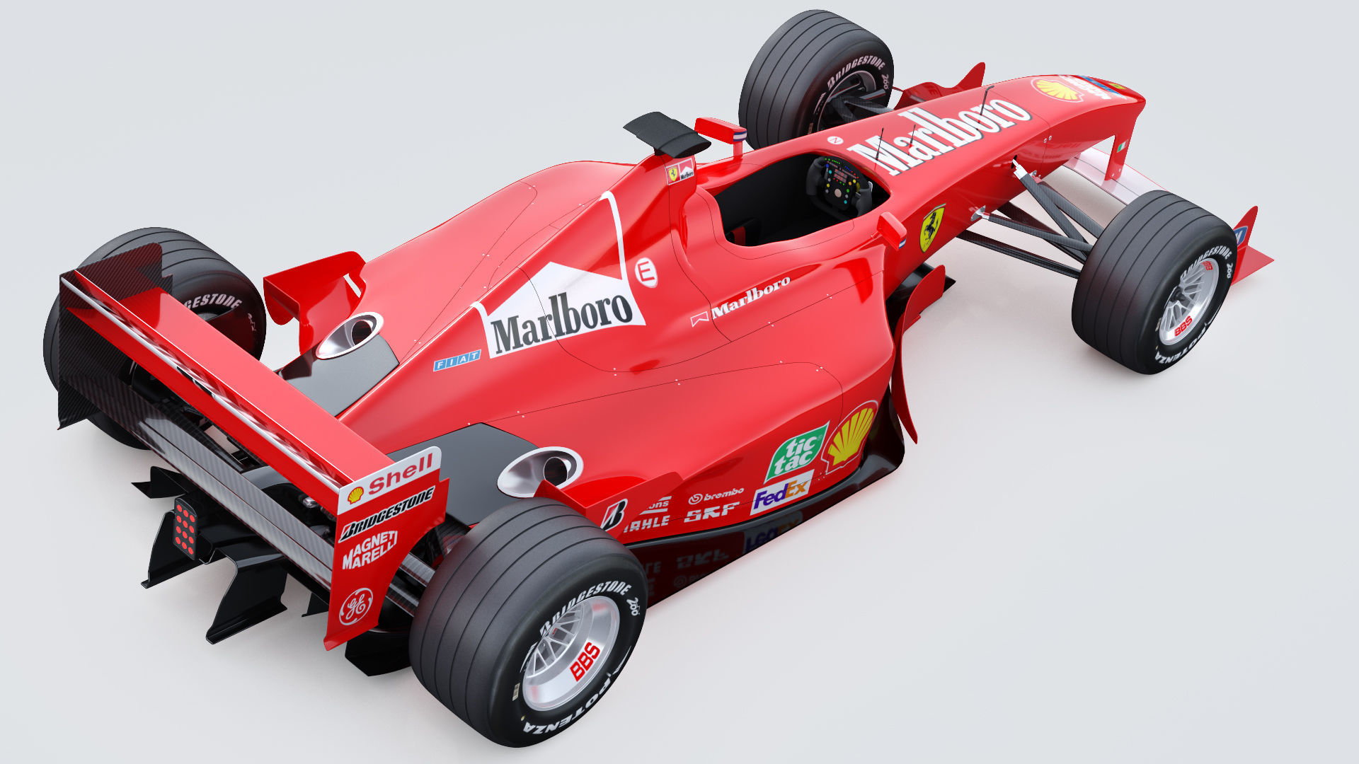 F1 Ferrari F2000 3D model_6
