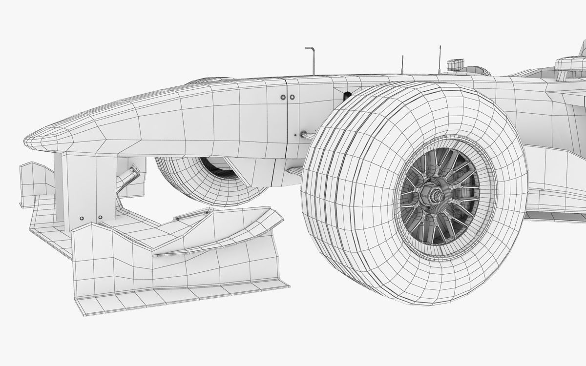 F1 Ferrari F2000 3D model_15