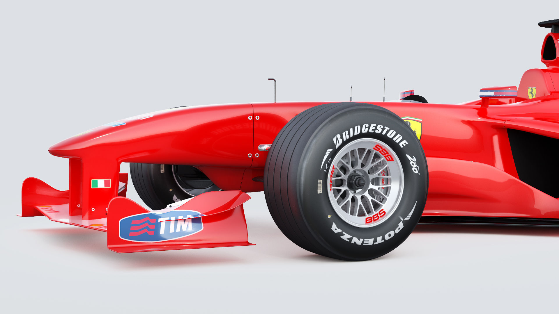 F1 Ferrari F2000 3D model_2
