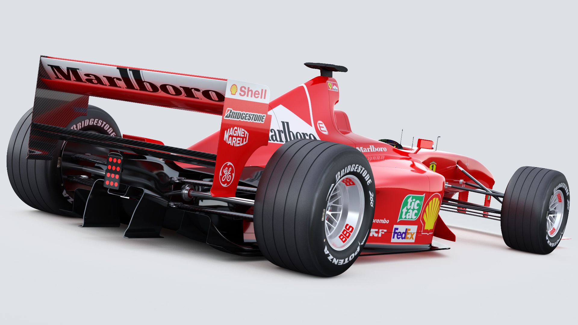 F1 Ferrari F2000 3D model_5