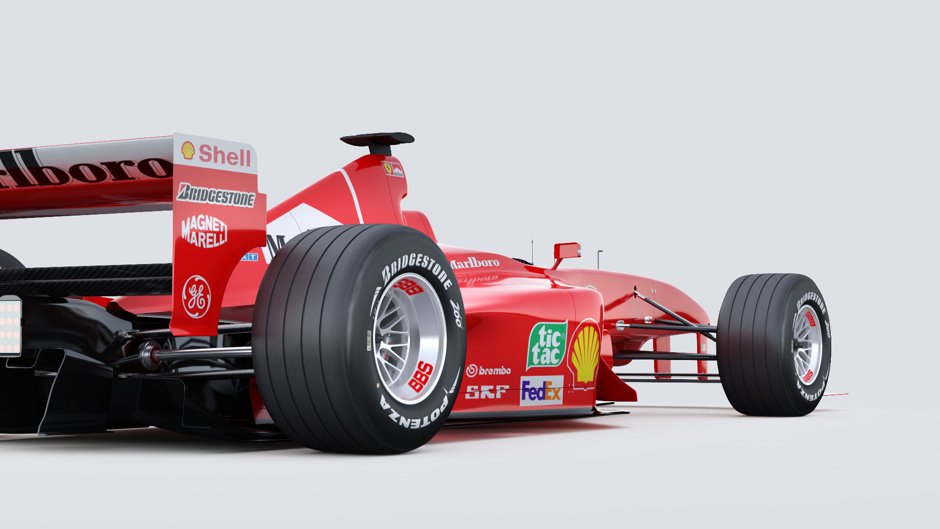 F1 Ferrari F2000 3D model_12