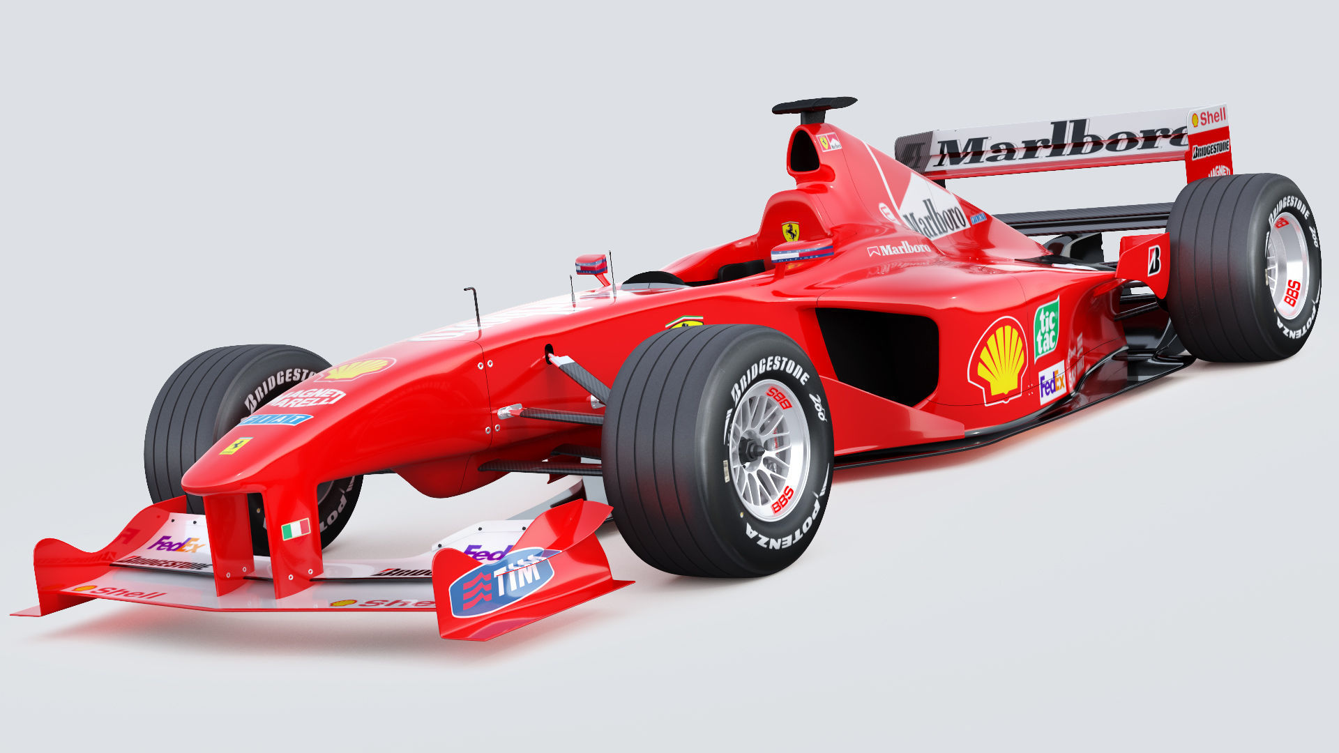 F1 Ferrari F2000 3D model_3