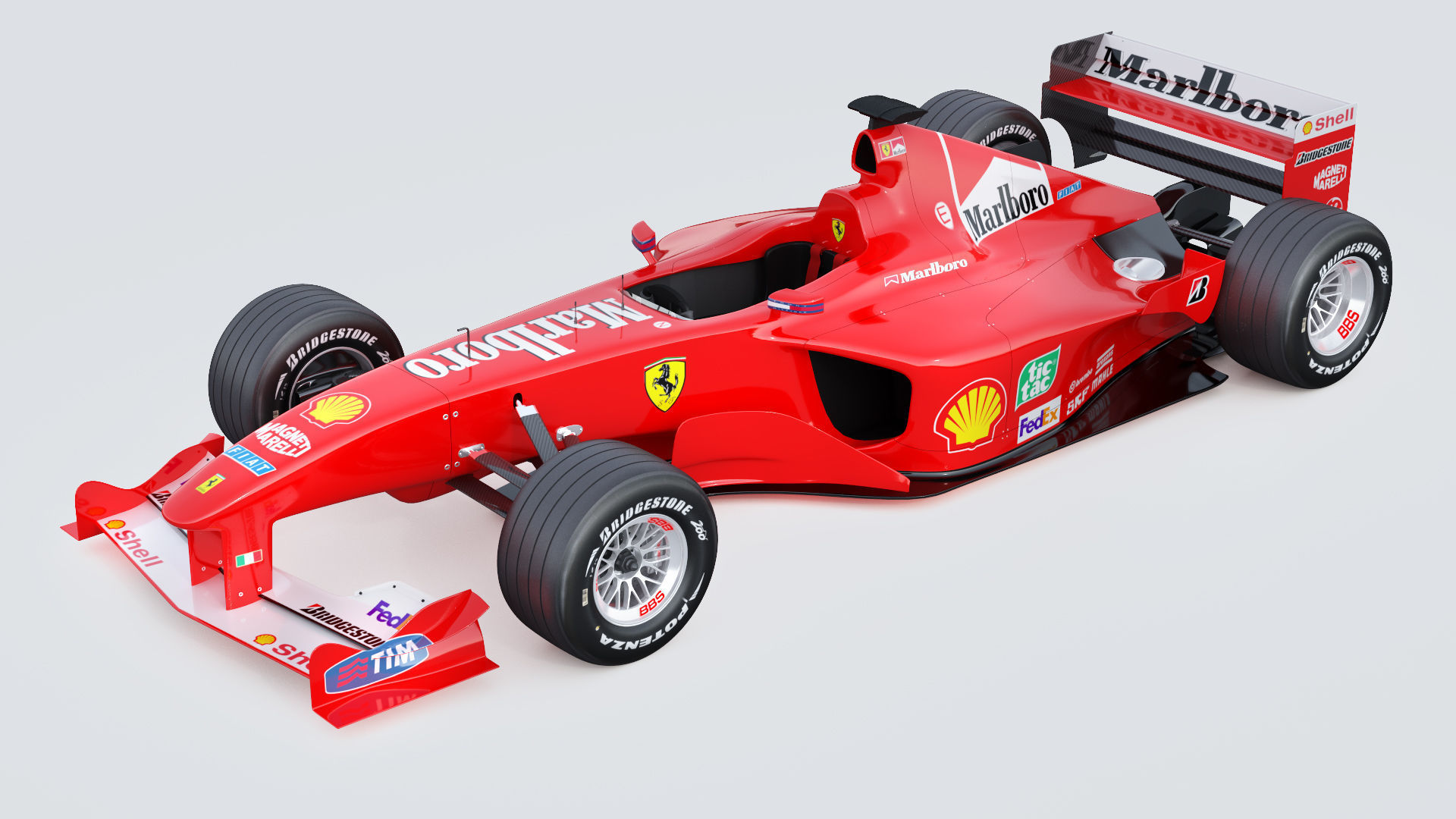 F1 Ferrari F2000 3D model_11