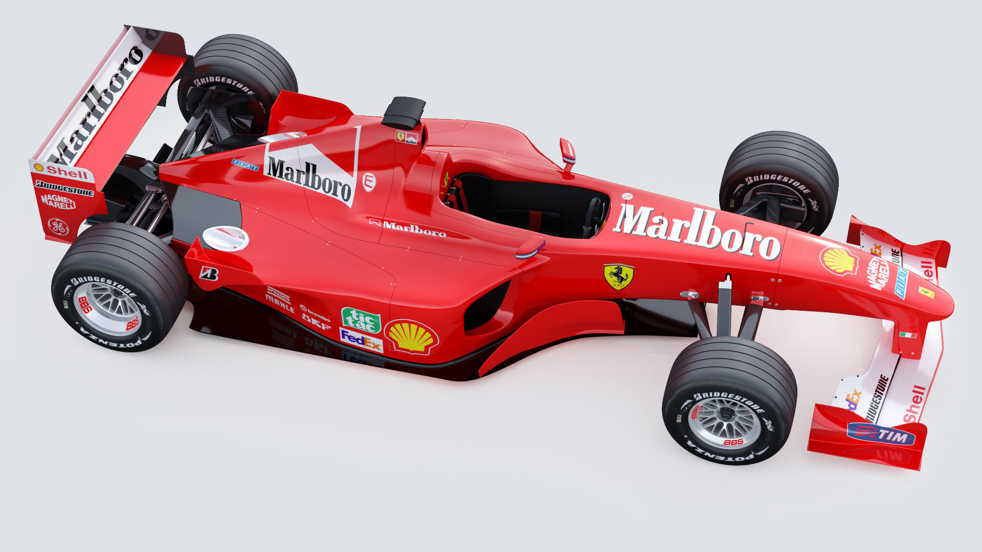 F1 Ferrari F2000 3D model_10