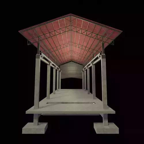 Workshop building 3D model