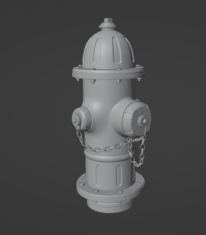 Hydrant fire 3D model_6