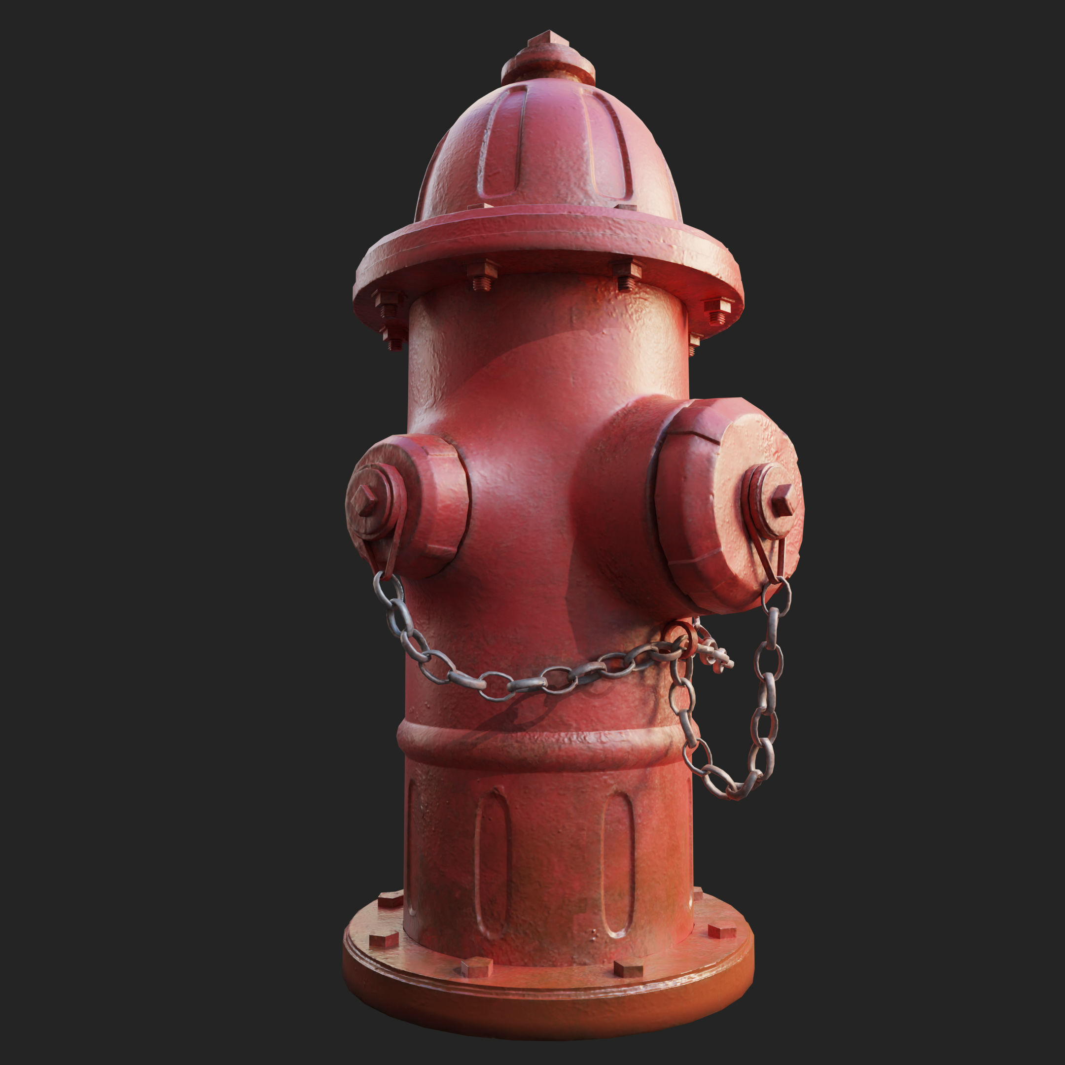 Hydrant fire 3D model_2