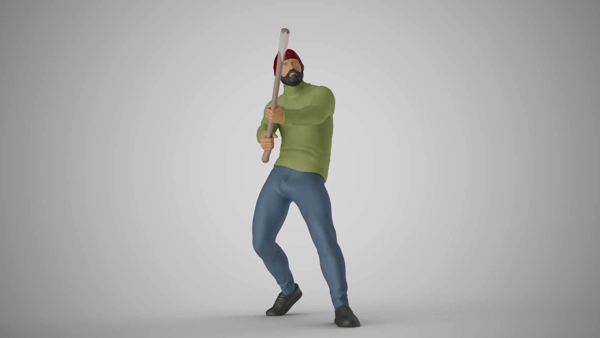 Woodcutter Man 3D print model_5