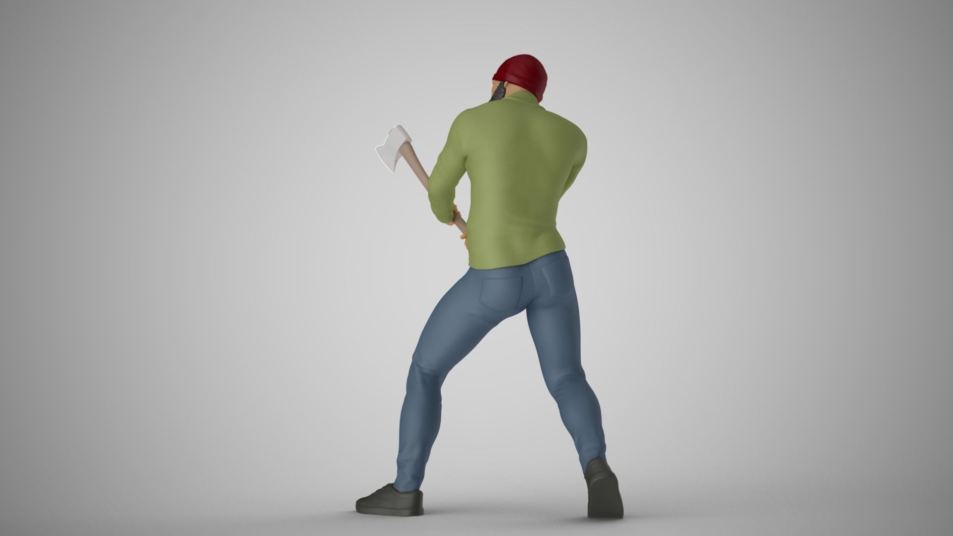 Woodcutter Man 3D print model_8