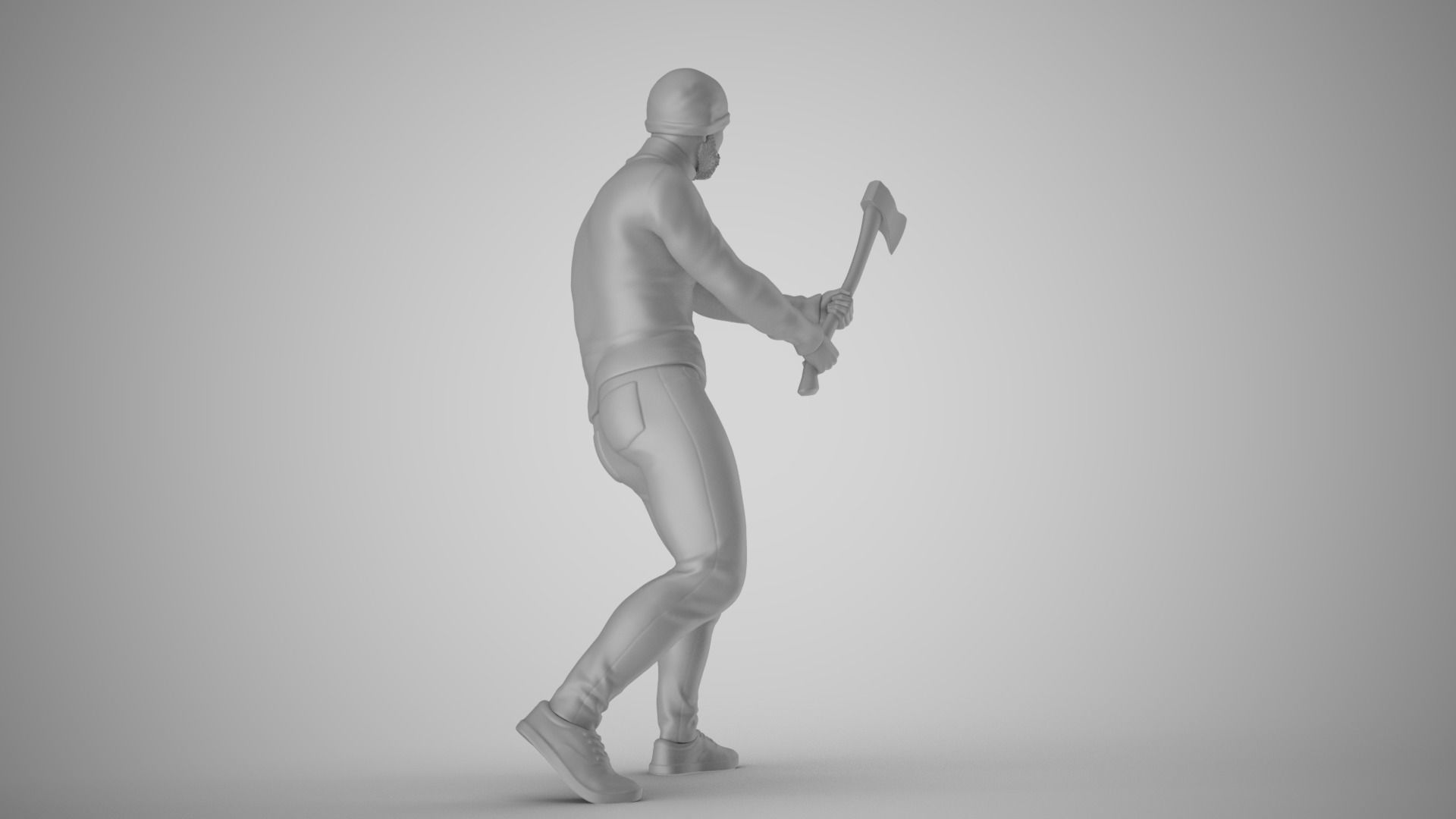 Woodcutter Man 3D print model_1
