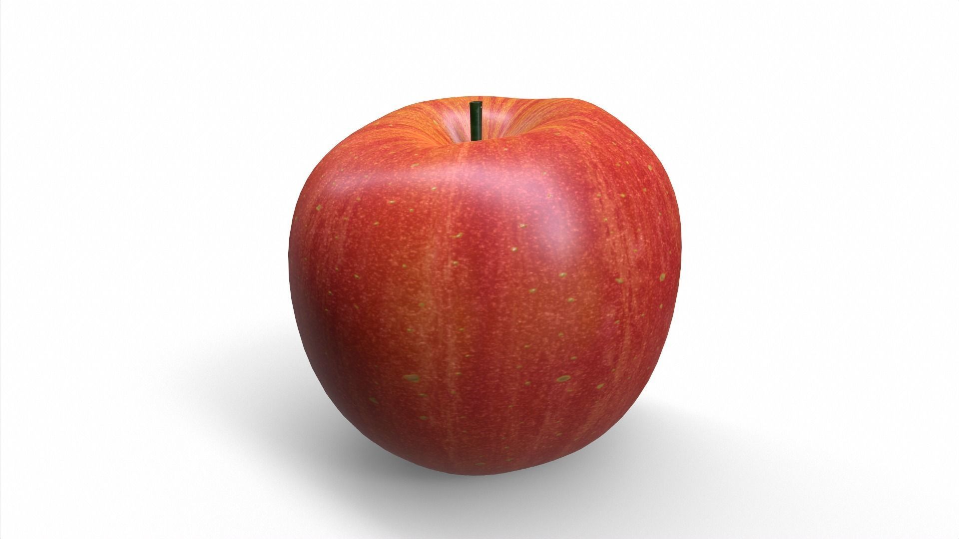 Apple fruit Low-poly 3D model_2