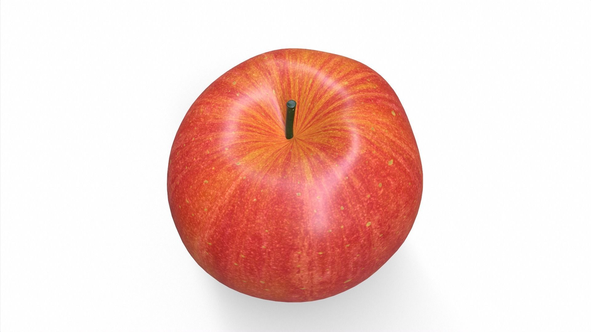Apple fruit Low-poly 3D model_1