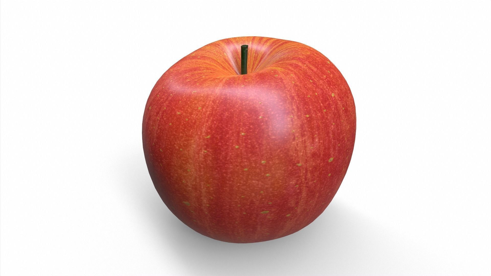 Apple fruit Low-poly 3D model_4