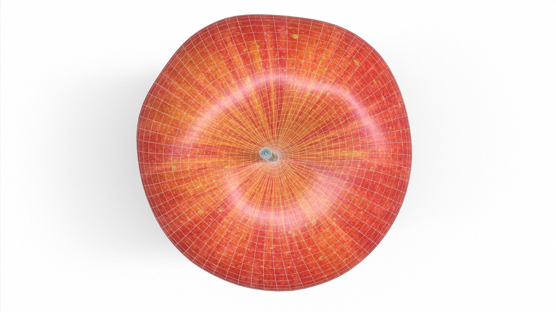 Apple fruit Low-poly 3D model_7