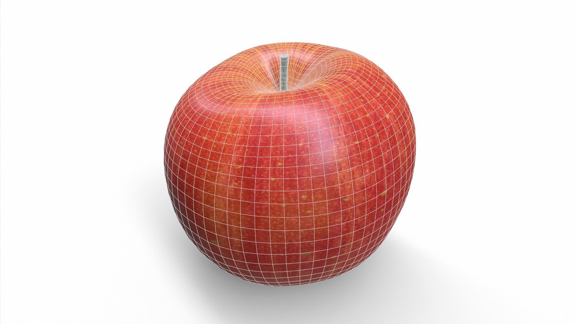Apple fruit Low-poly 3D model_5