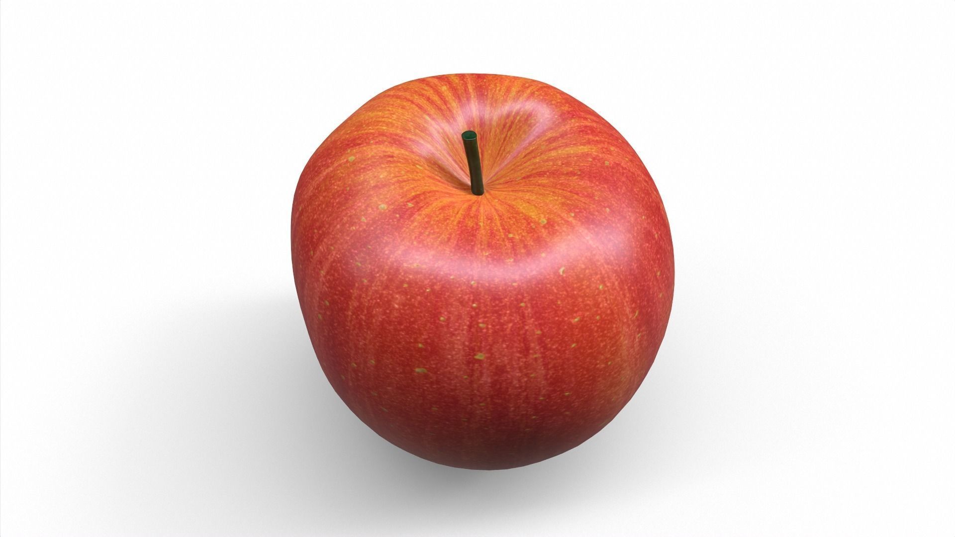 Apple fruit Low-poly 3D model_3