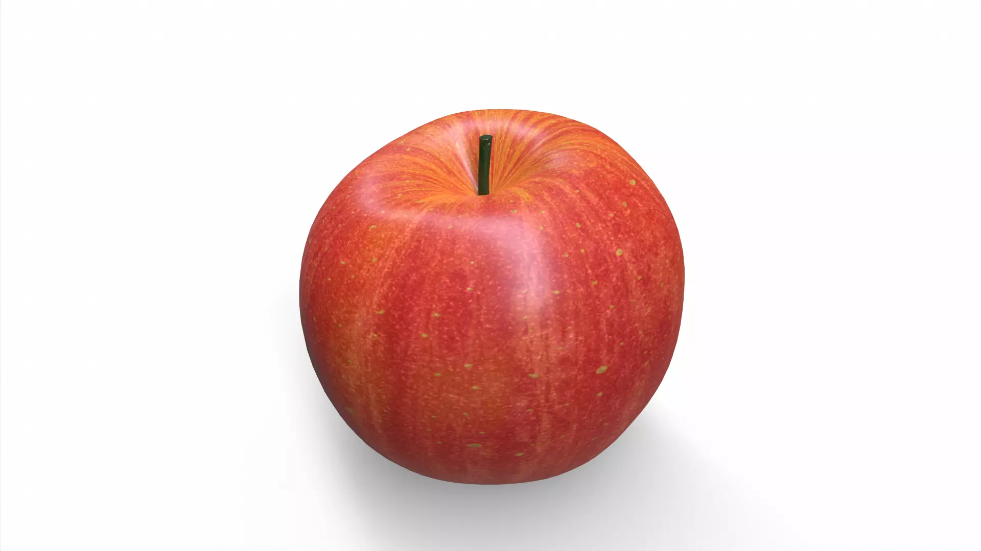 Apple fruit Low-poly 3D model_0