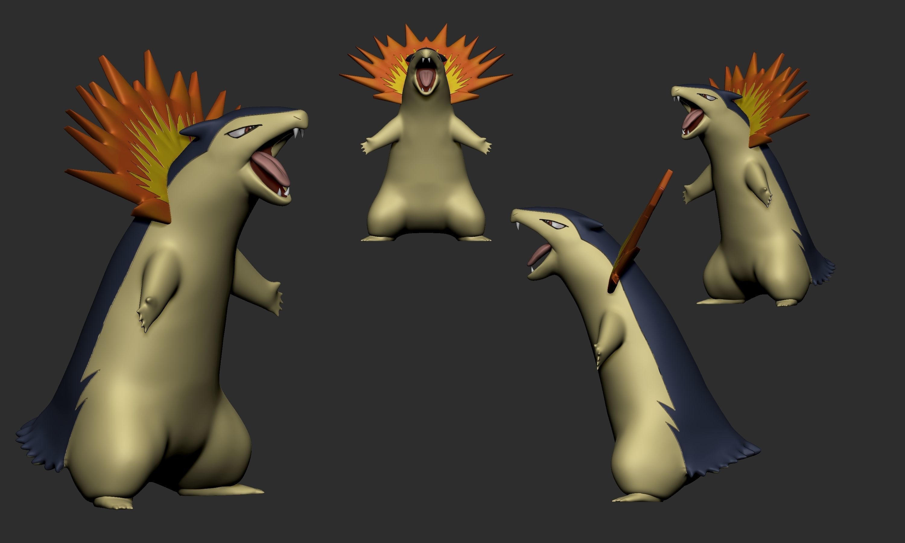 Pokemon - Typhlosion 3D print model_2