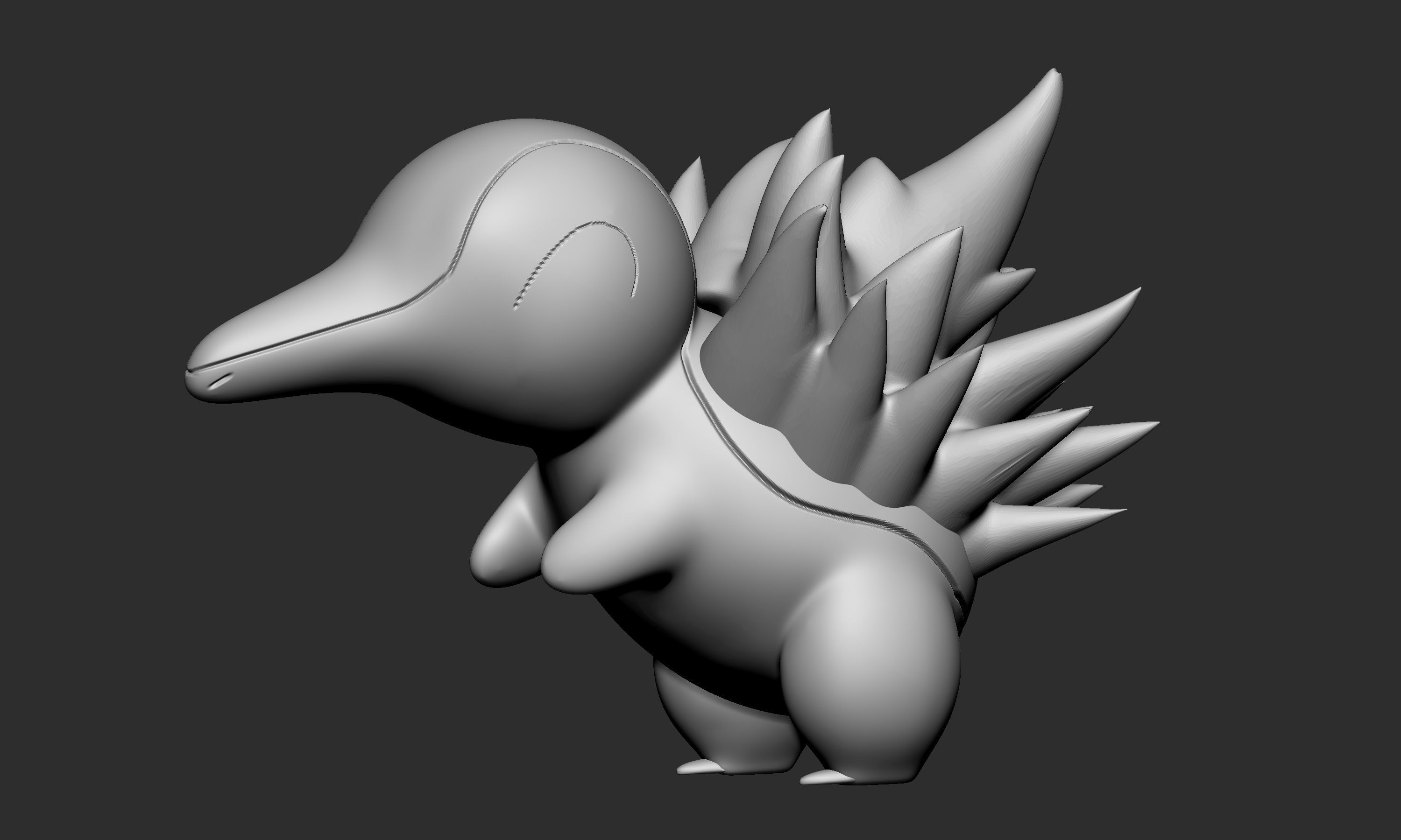 Pokemon - Cyndaquil Quilava and Typhlosion 3D print model_2