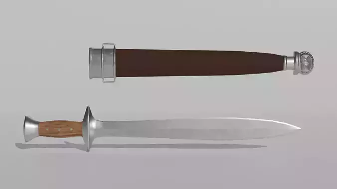 Xiphos Sword Low-poly 3D model