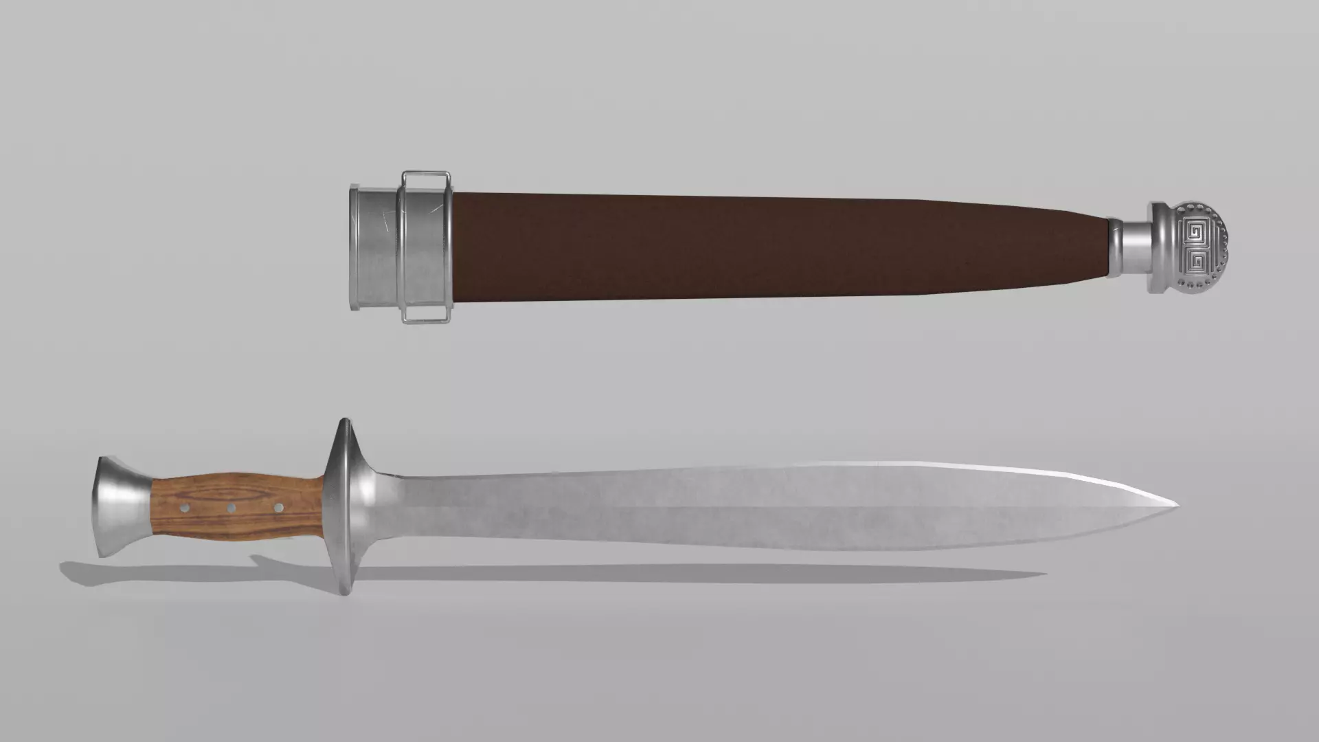 Xiphos Sword Low-poly 3D model