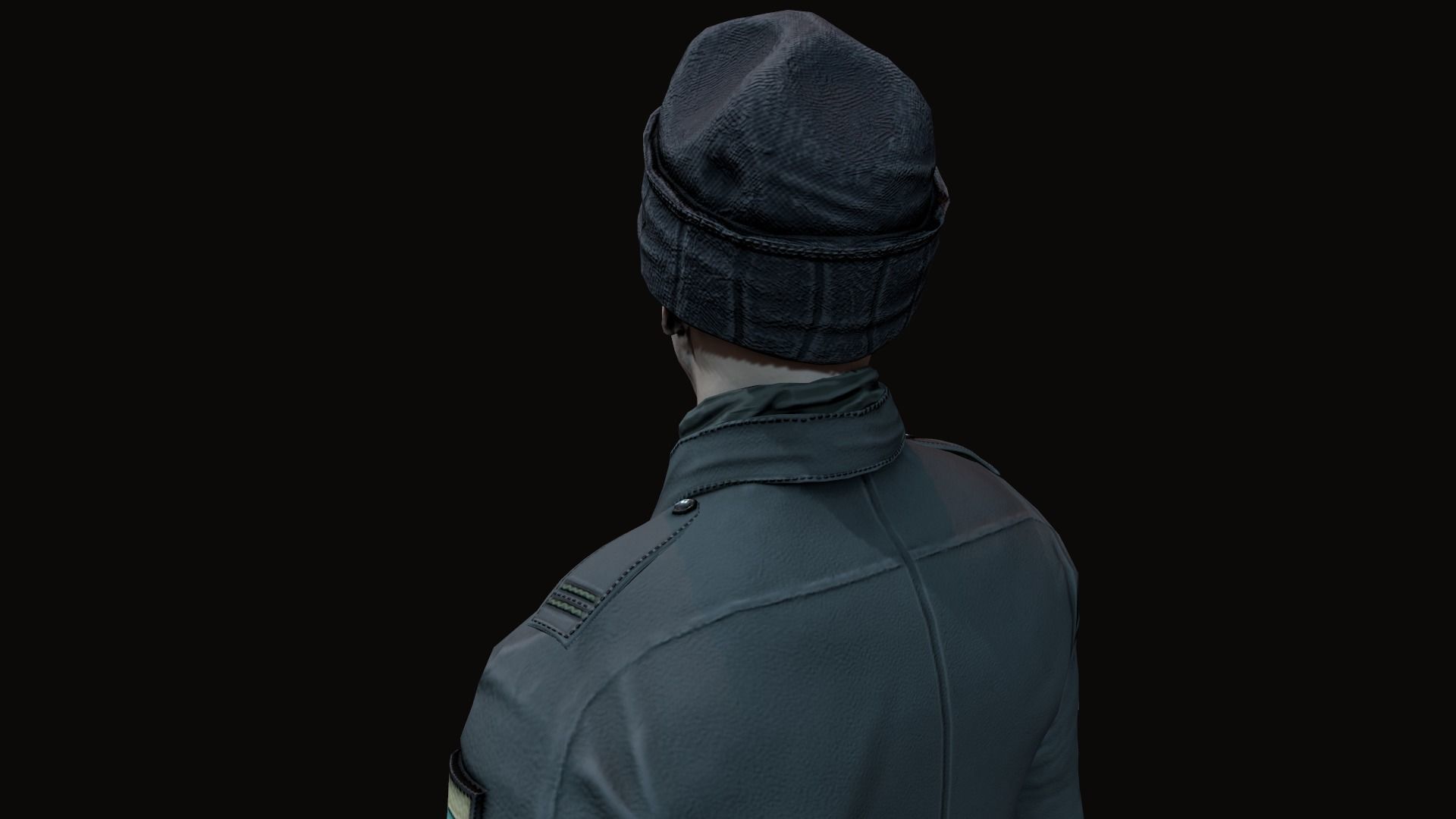 Wasteland male Low-poly 3D model_4