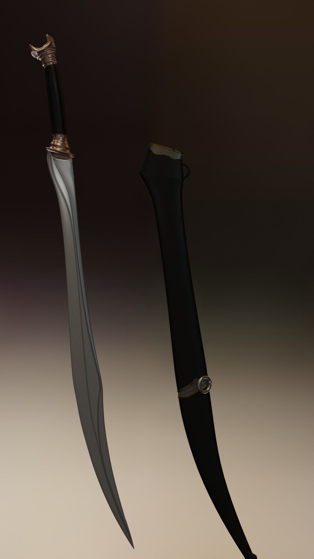 Sword Medieval Classic 3D model_17