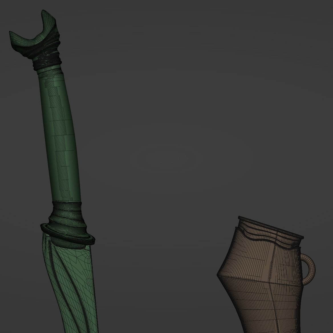 Sword Medieval Classic 3D model_3