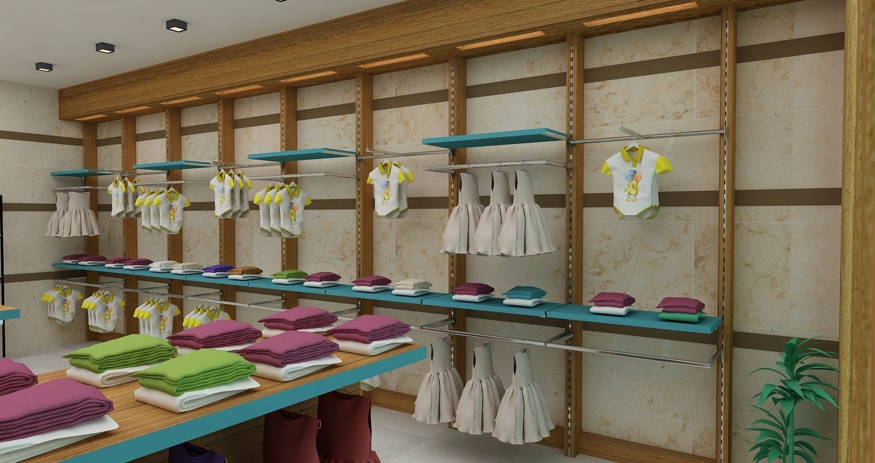 clothing shopping 3D model_2