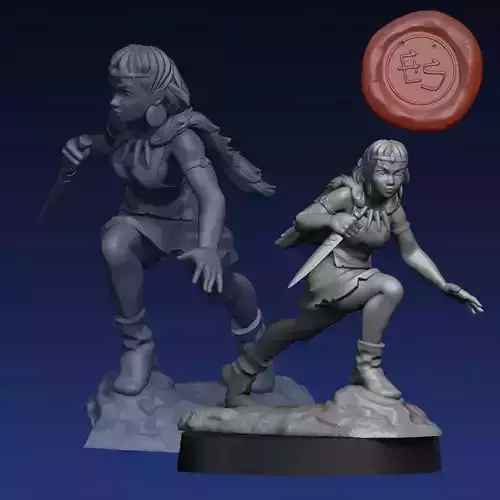 San Princess Mononoke DnD Miniature 3D Print