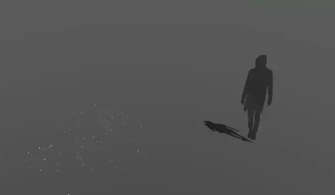 Feather Wind blows 300 feathers Low-poly 3D model