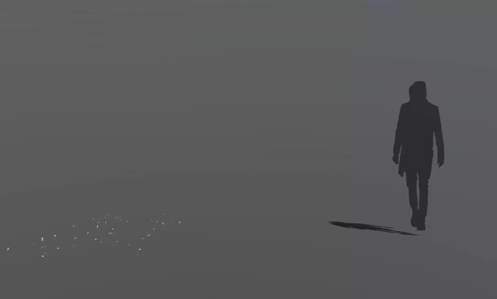 Feather Wind blows 100 feathers Low-poly 3D model_0