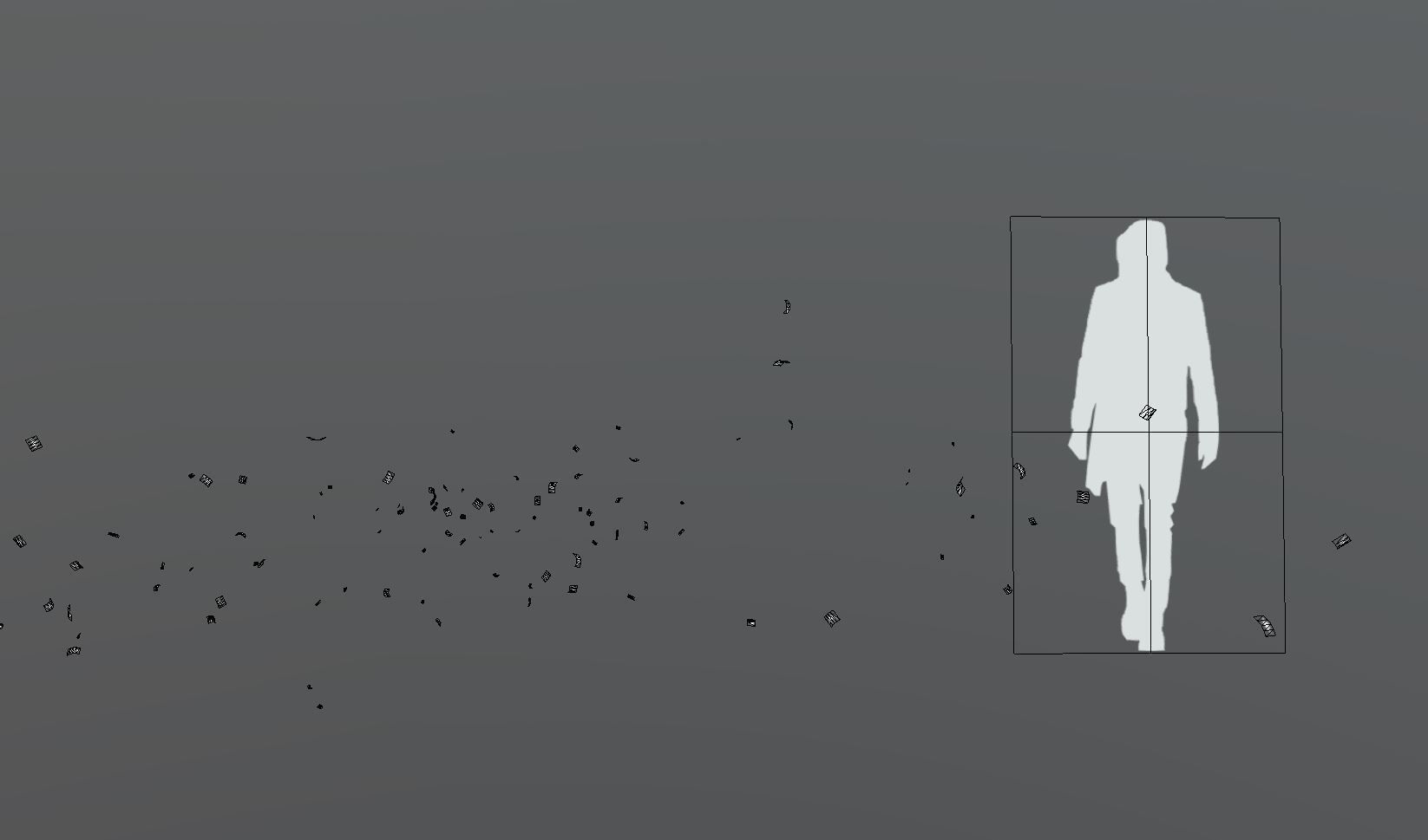 Feather Wind blows 100 feathers Low-poly 3D model_3