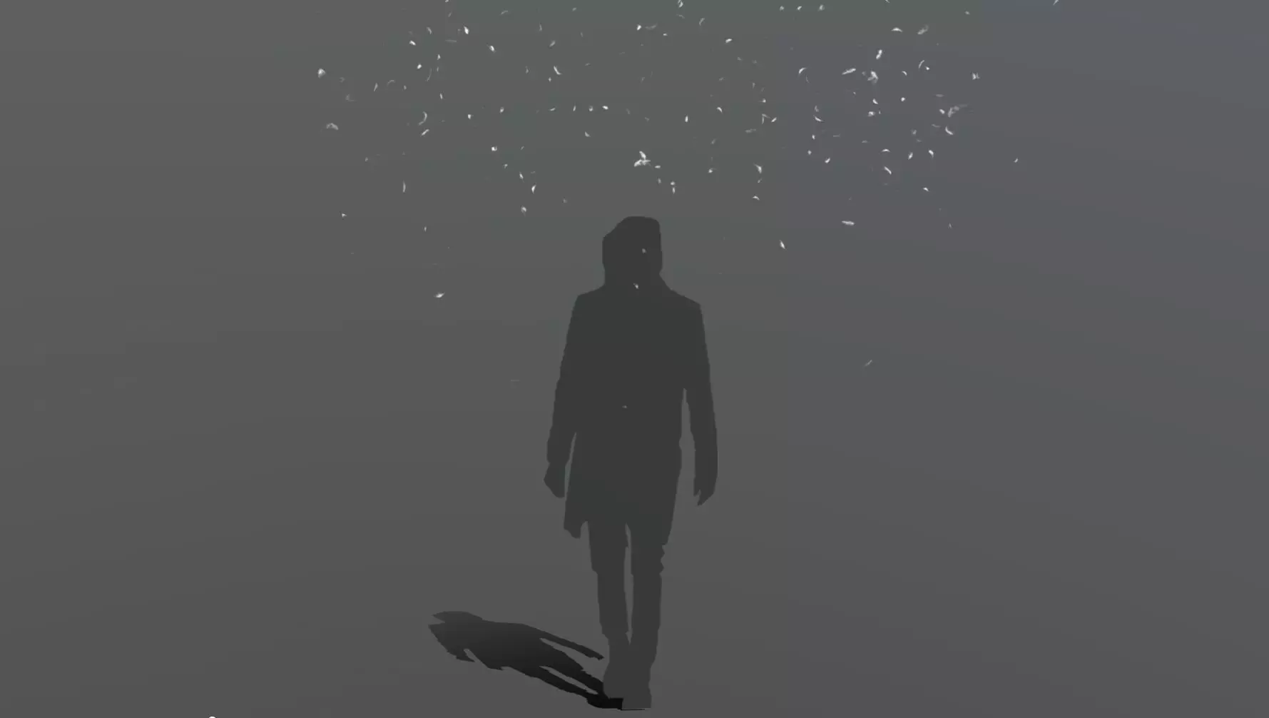 Feather Fall 300 feathers Low-poly 3D model_0