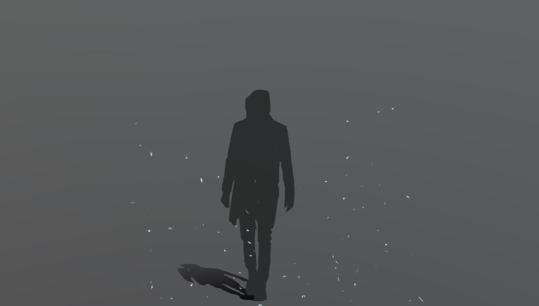 Feather Fall 150 feathers Low-poly 3D model_2