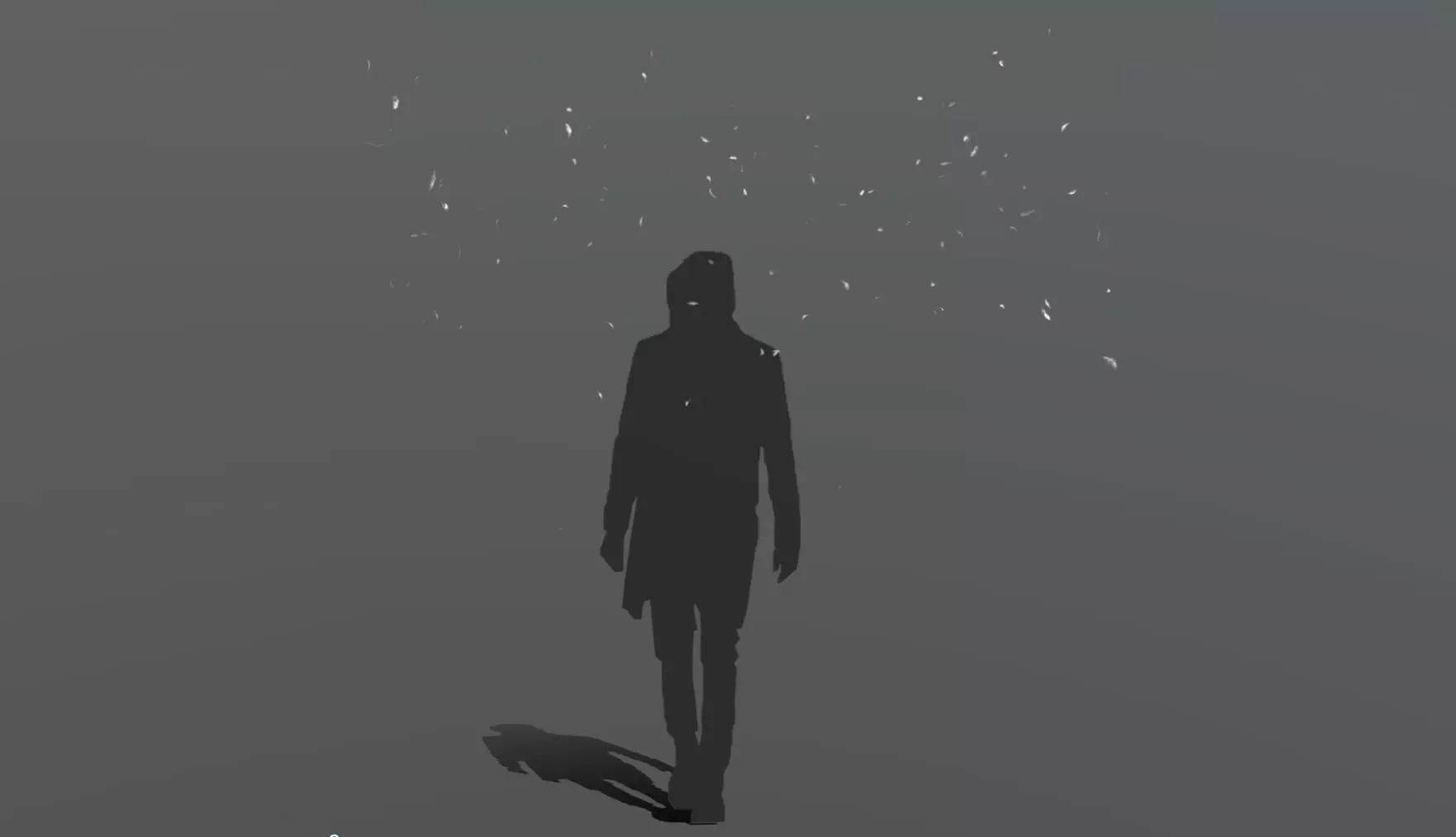 Feather Fall 150 feathers Low-poly 3D model_0