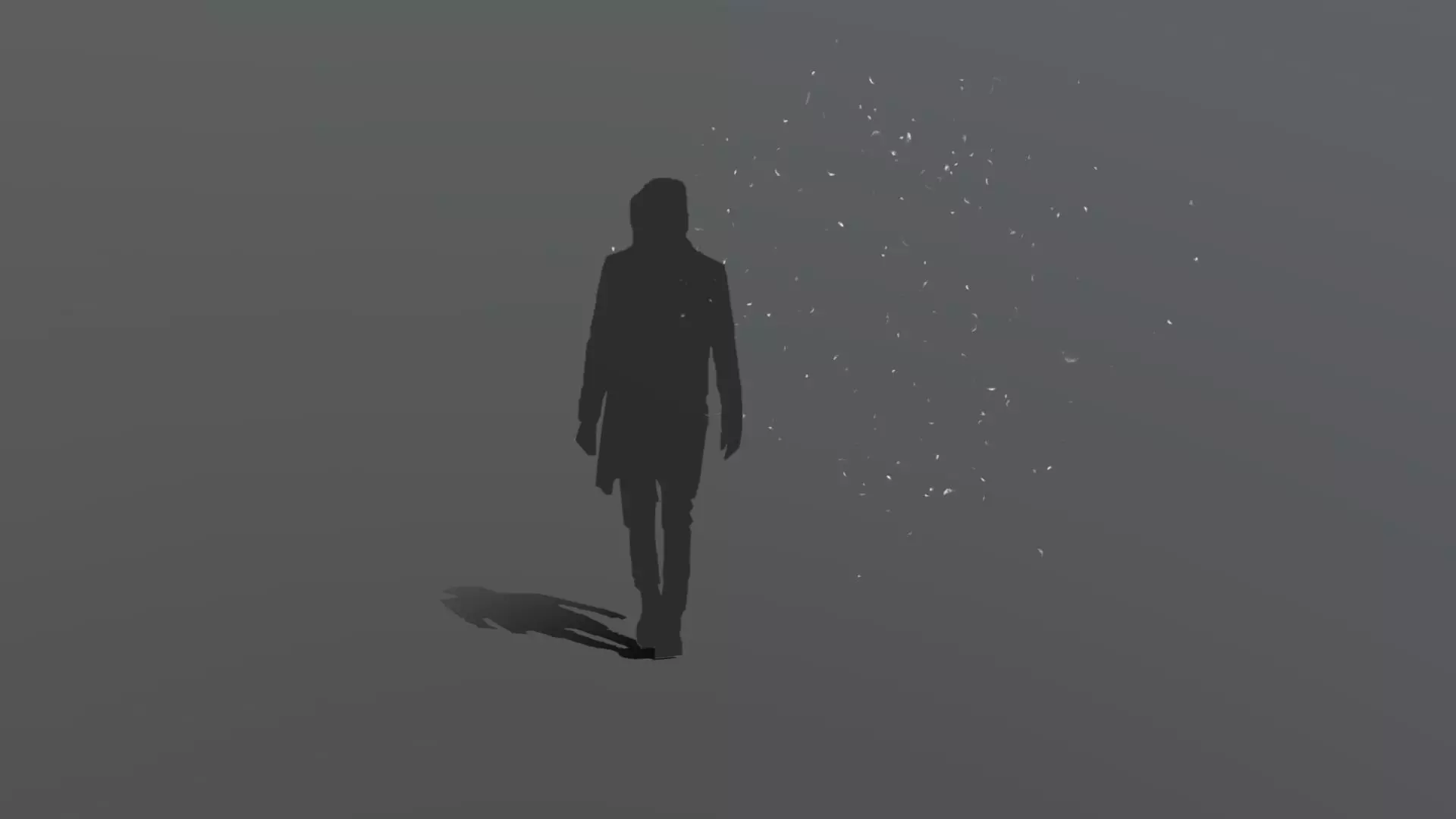 Feather Explosion 300 feathers Low-poly 3D model_0