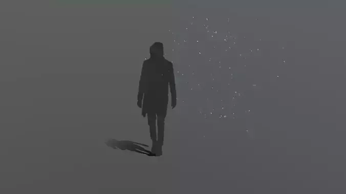 Feather Explosion 300 feathers Low-poly 3D model