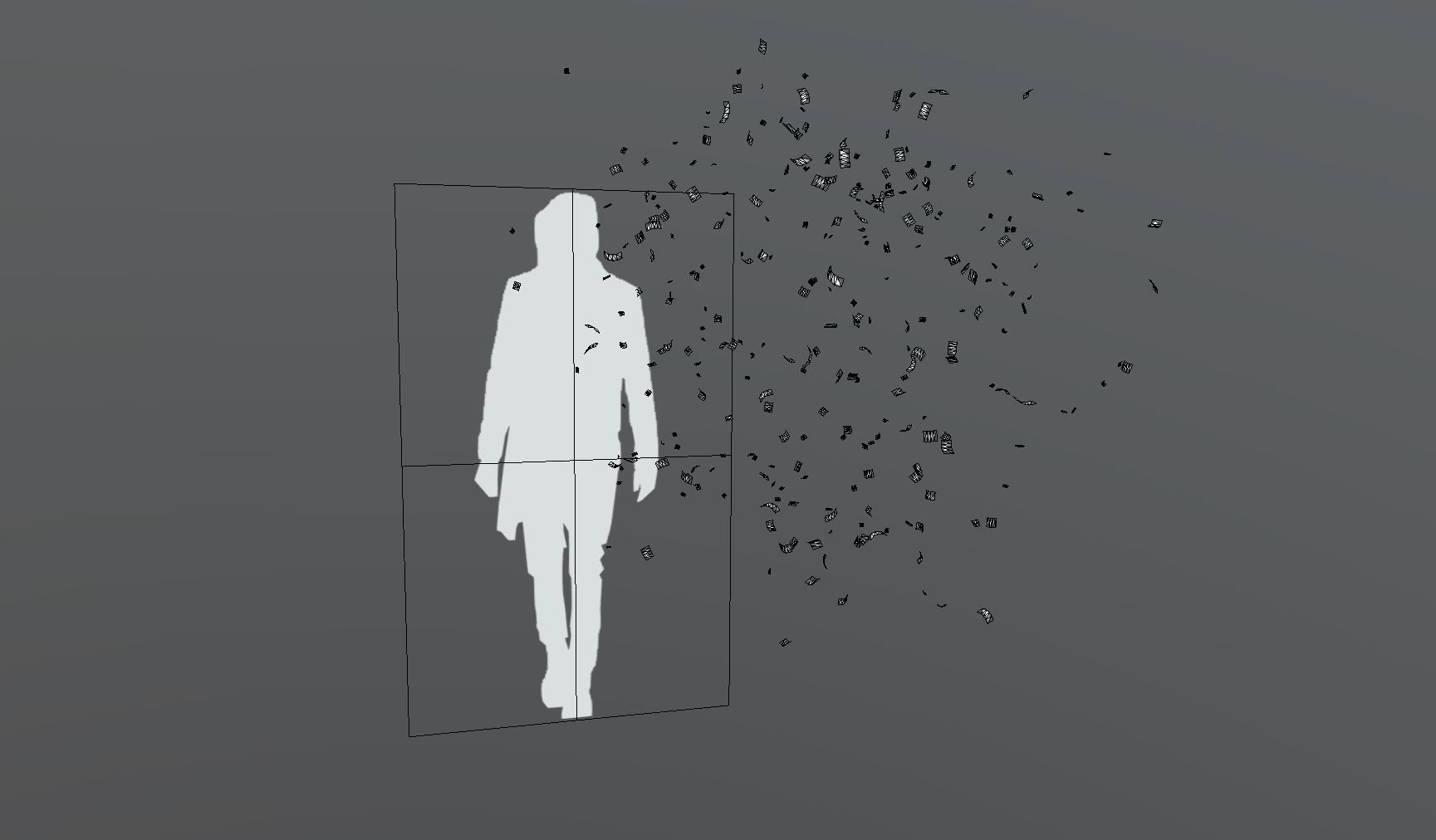 Feather Explosion 300 feathers Low-poly 3D model_3