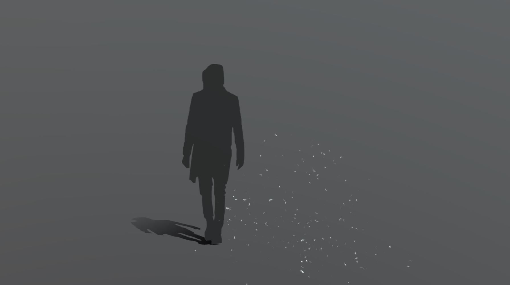 Feather Explosion 300 feathers Low-poly 3D model_2